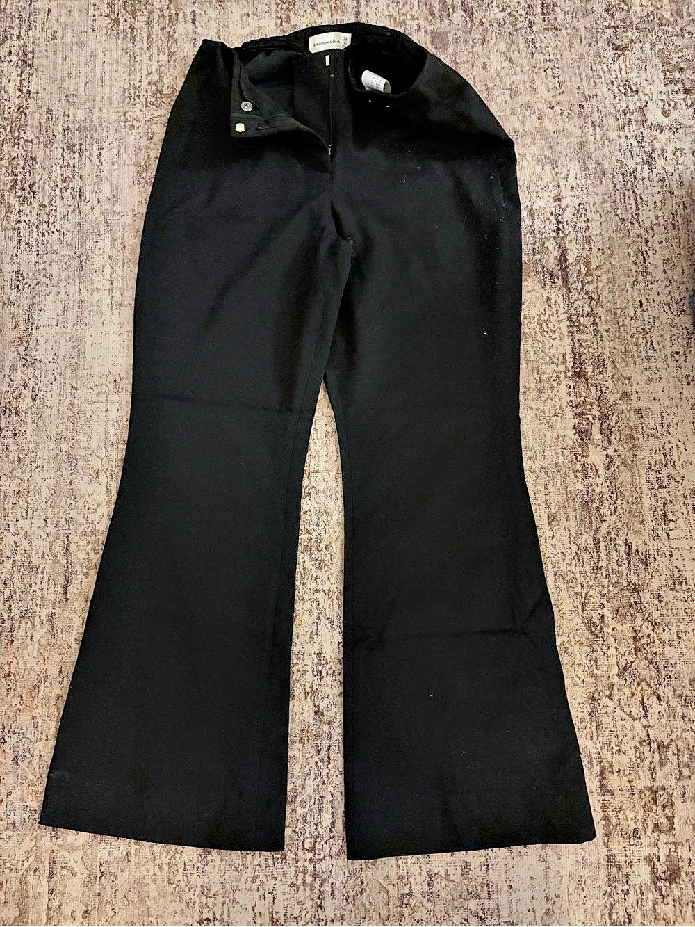 Abercrombie & Fitch Curve Love High Rise Flare Pant Black Waist 29